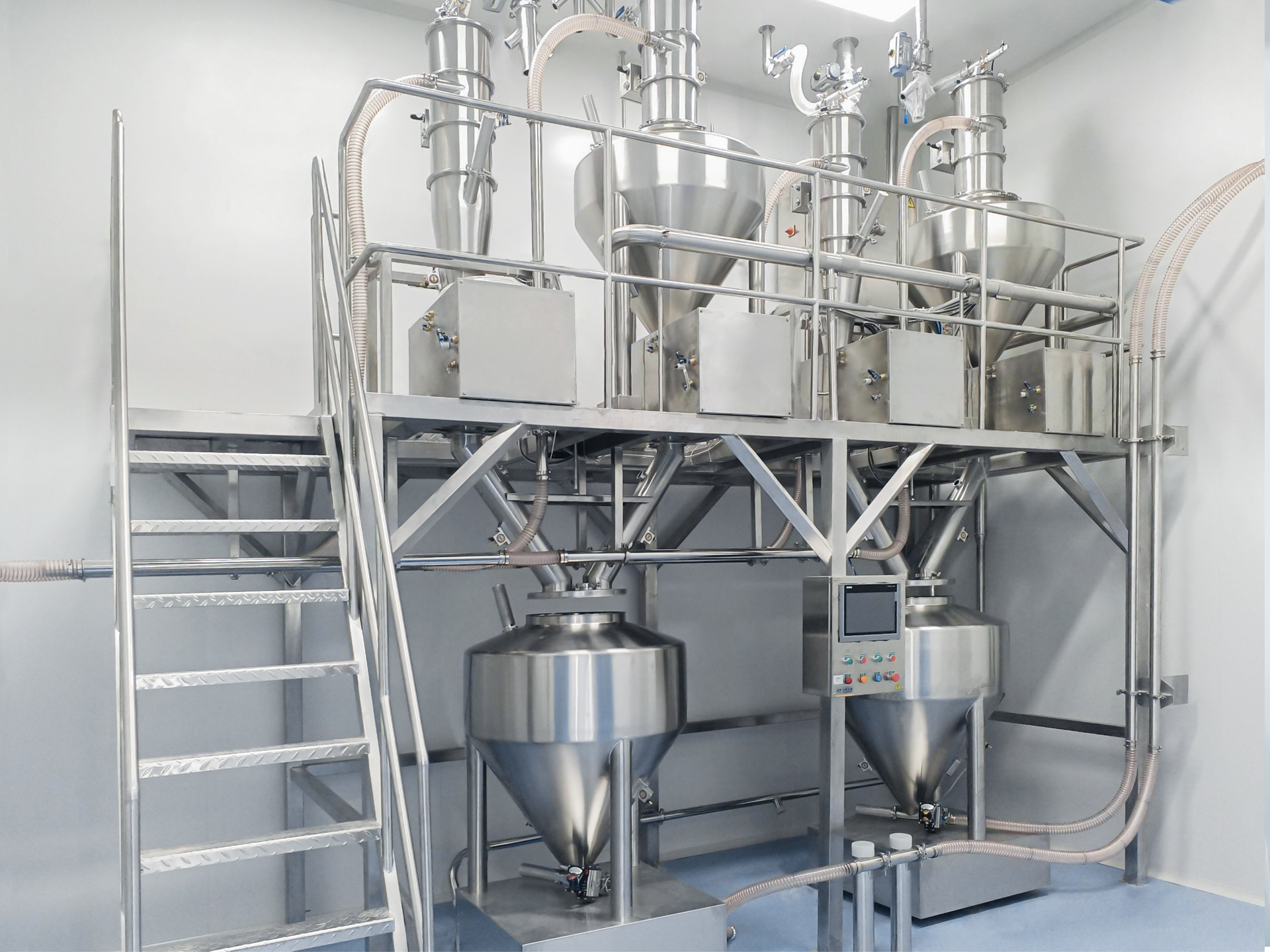 全密閉顆粒劑連續生產系統與真空上料機 北京長峰金鼎科技的粉體自動化解決方案